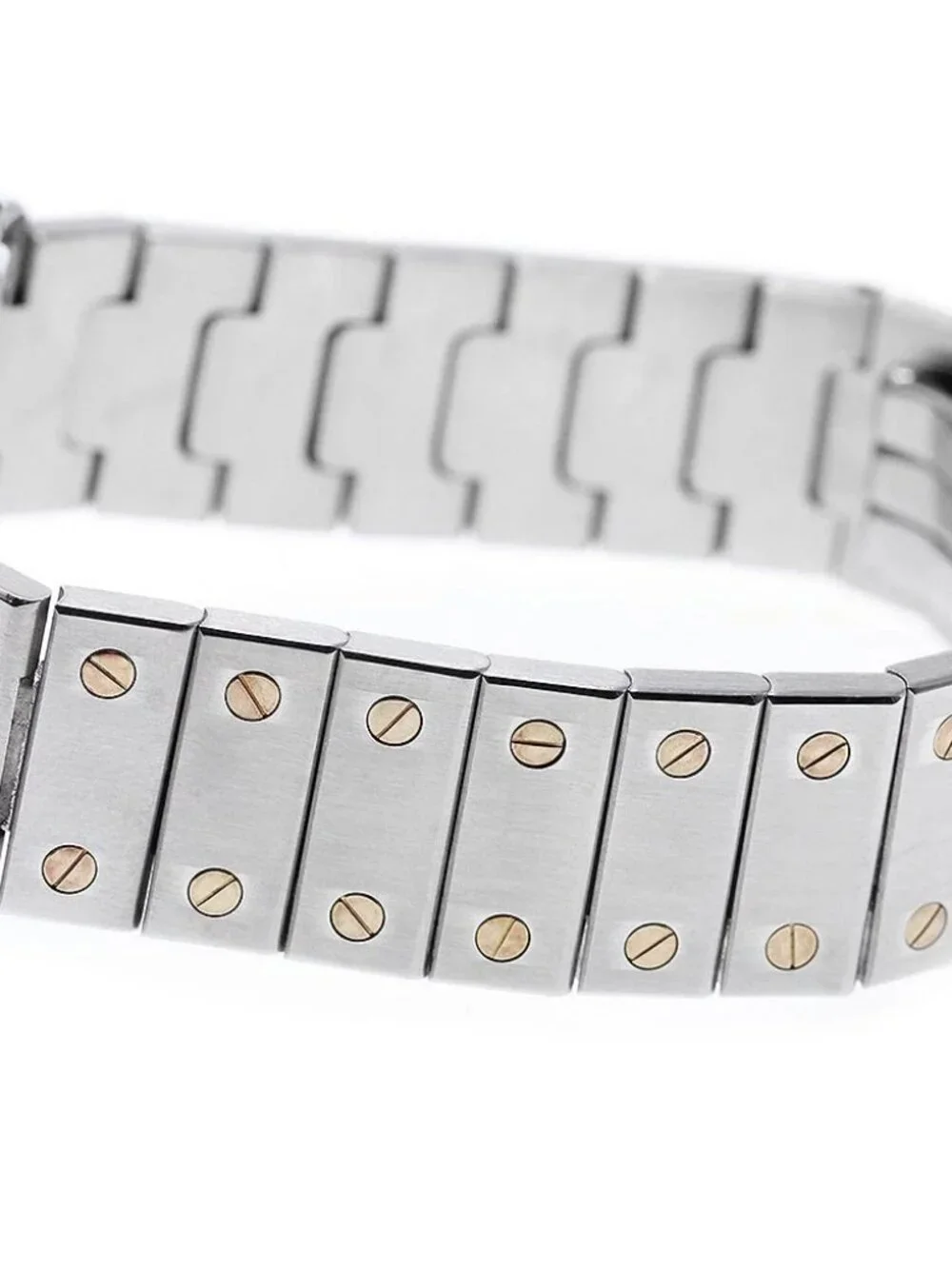 CARTIER Santos Octagon LM W2001583 yellow gold bezel Quartz Men's Watch_973601